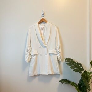 Chic white blazer dress